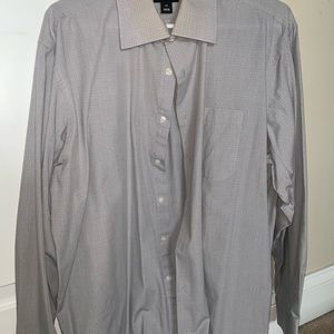Haggar button down long sleeve collared shirt size 17/34-35
